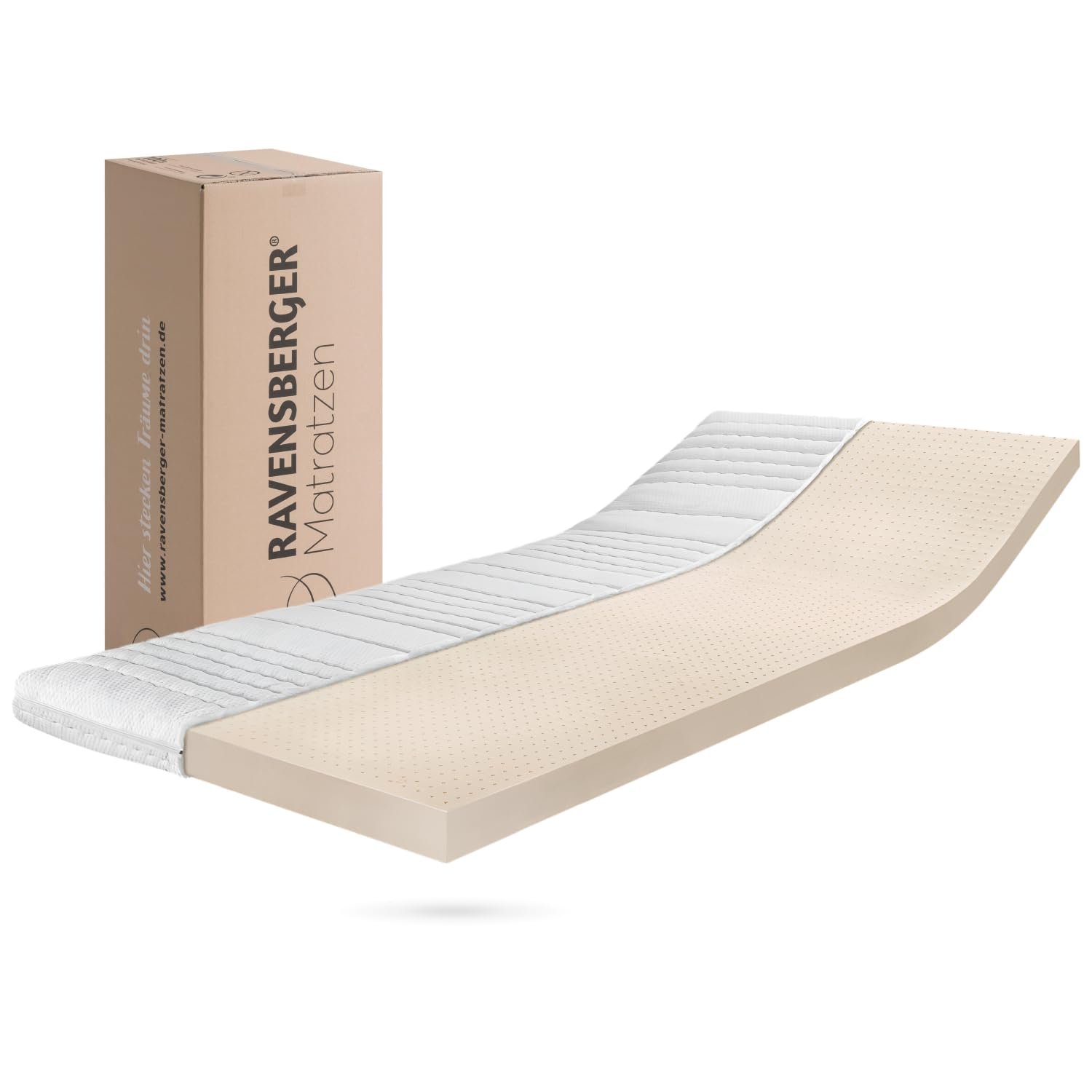61GEFa5Y99L Ravensberger Latex Topper Natura LUX H2/H3 7-Zonen 100x200 cm – Bild 1