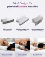 aiLigner Nackenkissen Memory Foam | 3-lagig höhenverstellbar – Bild 5