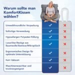 MKS Seitenschläferkissen 100x150 cm – Ergonomisch & Kühlend – Bild 4