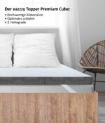 Genius eazzzy Premium Cube Topper 9cm – 2in1 Wende-Topper 180x200cm – Bild 2