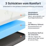 MKS Gel Topper 180x200 cm – 7cm Memory-Schaum Matratzenauflage – Bild 2
