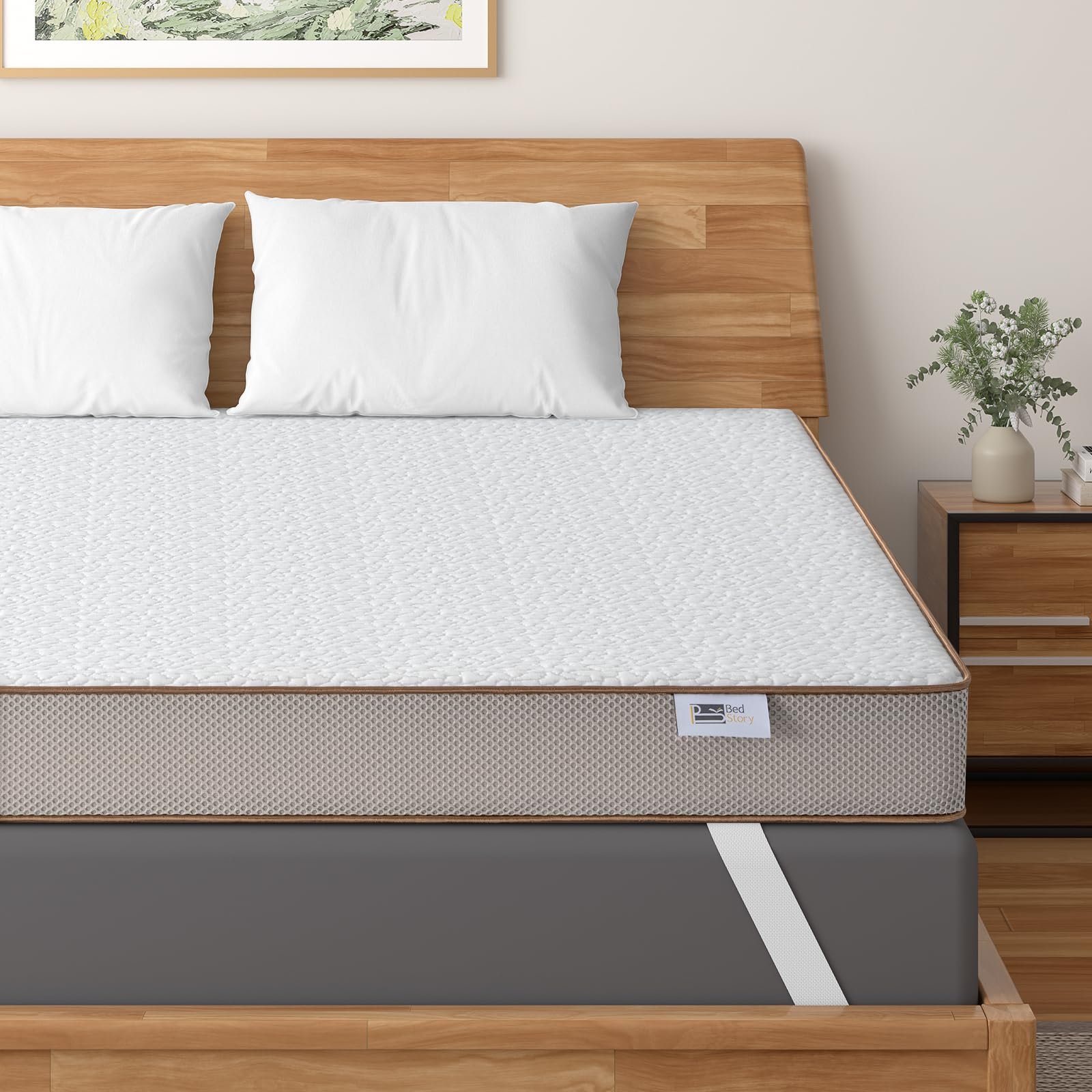 71GSWmjJTbL BedStory Matratzentopper 180x200cm 10cm Gel Memory Foam H3/H4 – Bild 1