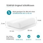 TEMPUR Original Memory Foam Nackenstützkissen Größe S, Weiß – Bild 2