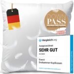 KNERST Daunenkissen 80x80 cm 2er Set – 3-Kammer Made in Germany