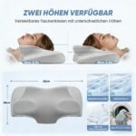 CloudNook Nackenstützkissen Memory Schaum – Ergonomisch, 2 Höhen – Bild 5