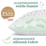 KNERST Daunenkissen 80x80 cm 2er Set – 3-Kammer Made in Germany – Bild 3