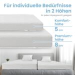 ELONEO Gel Topper 90x200 cm – 5 cm Gel-Memory-Schaum Matratzentopper – Bild 4