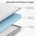 BedStory Gelschaum Matratzentopper 180x200cm H3/H4 10cm Kaltschaum – Bild 2