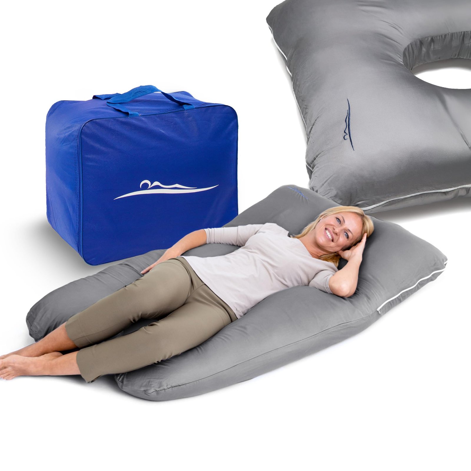 71phKnZSJZL MKS Seitenschläferkissen 100x150 cm – Ergonomisch & Kühlend – Bild 1