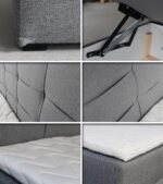 Sofnet Boxspringbett Best Mini 90x200 cm mit Bettkasten, Graphit – Bild 4