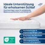 AM Qualitätsmatratzen Latex Topper 180x200 cm RG65 6cm – Bild 4