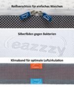 Genius eazzzy Premium Cube Topper 9cm – 2in1 Wende-Topper 180x200cm – Bild 7