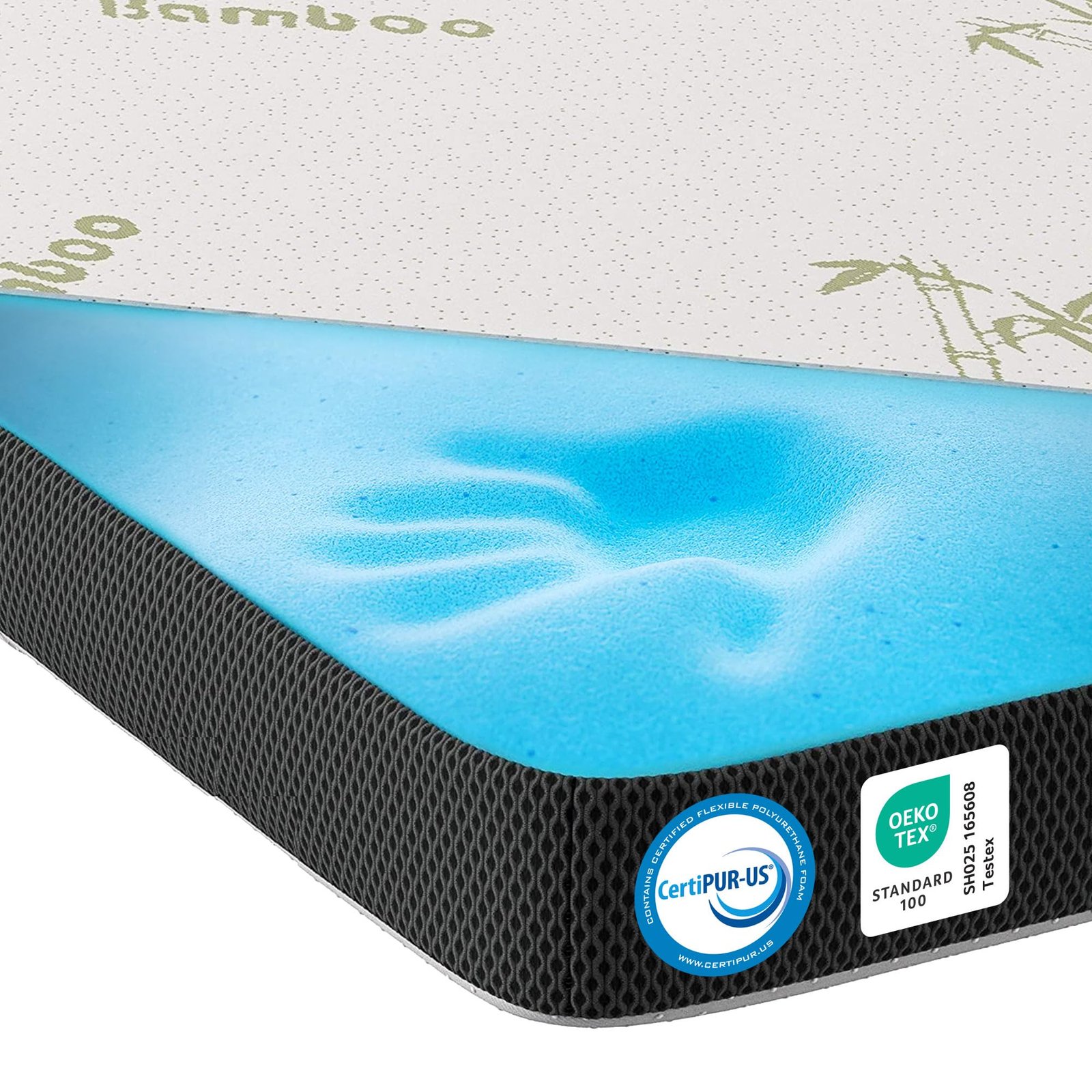 81Mc7xPkxIL MKS Gel Topper 180x200 cm – 7cm Memory-Schaum Matratzenauflage – Bild 1