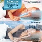 Glückstoff® Ergonomisches Kissen (für alle Schlaftypen) Kopfkissen aus Memory Foam | Nackenstützkissen Ergonomisches Kopfkissen Seitenschläferkissen Grau