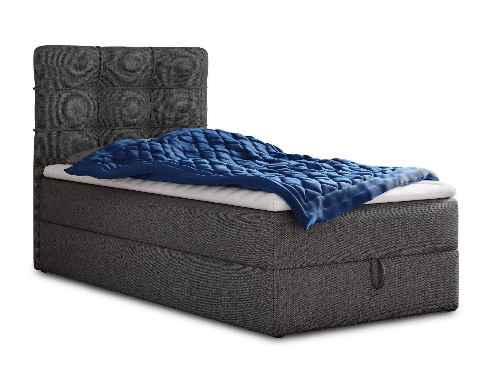 81PCcIc8QLL Sofnet Boxspringbett Best Mini 90x200 cm mit Bettkasten, Graphit – Bild 1