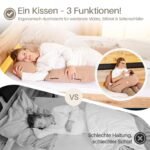 Ellphie Seitenschläferkissen XL – Memory Foam, Baumwolle, braun – Bild 3
