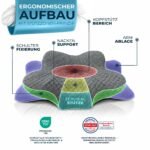 Glückstoff® Ergonomisches Kissen (für alle Schlaftypen) Kopfkissen aus Memory Foam | Nackenstützkissen Ergonomisches Kopfkissen Seitenschläferkissen Grau – Bild 5