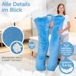 XXL Schwangerschaftskissen U-Form beheizt | Seitenschläferkissen – Bild 7