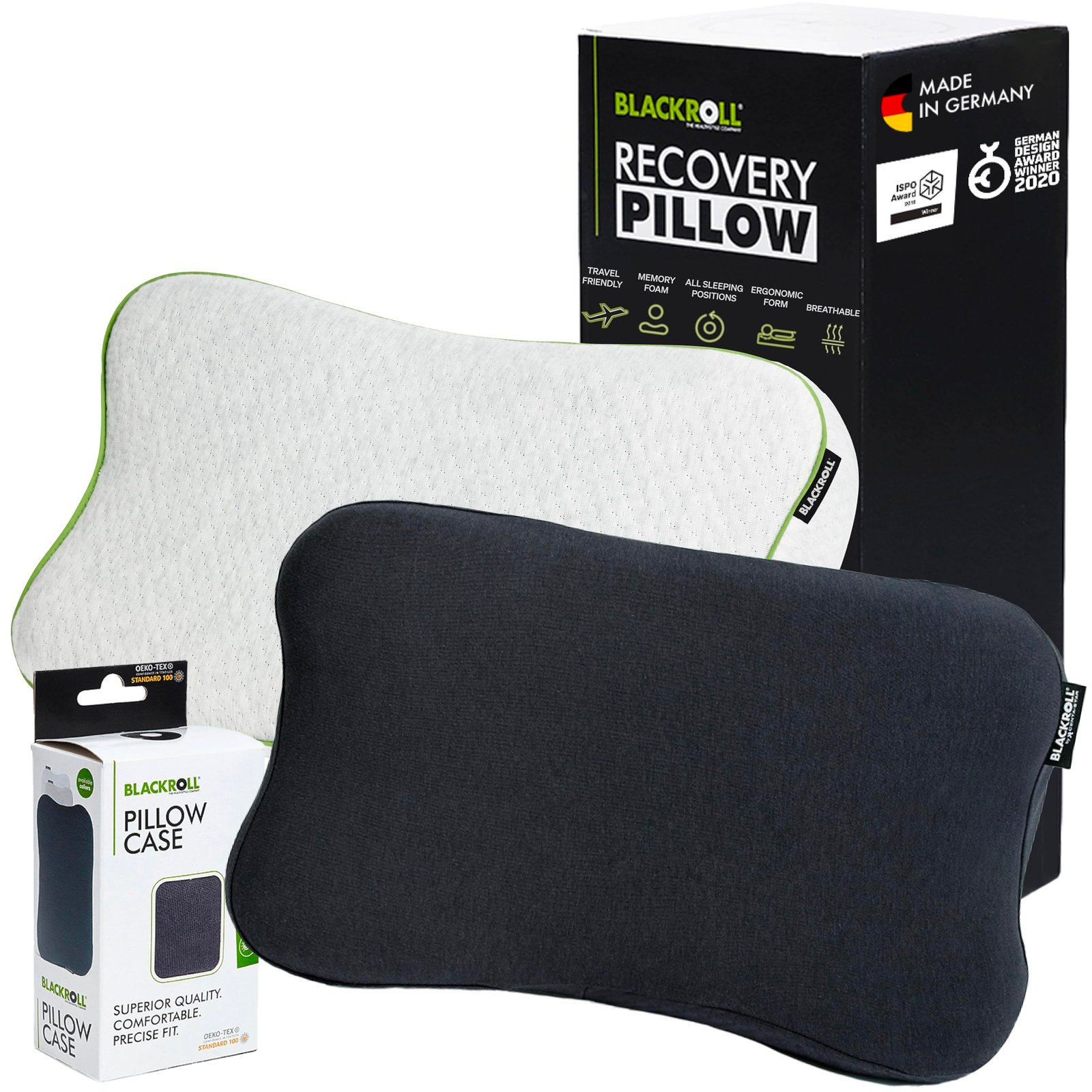 81bb2k5z0mL BLACKROLL® Recovery Nackenkissen Memory-Foam Set Anthrazit – Bild 1