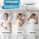 Glückstoff® Ergonomisches Kissen (für alle Schlaftypen) Kopfkissen aus Memory Foam | Nackenstützkissen Ergonomisches Kopfkissen Seitenschläferkissen Weiß – Bild 3