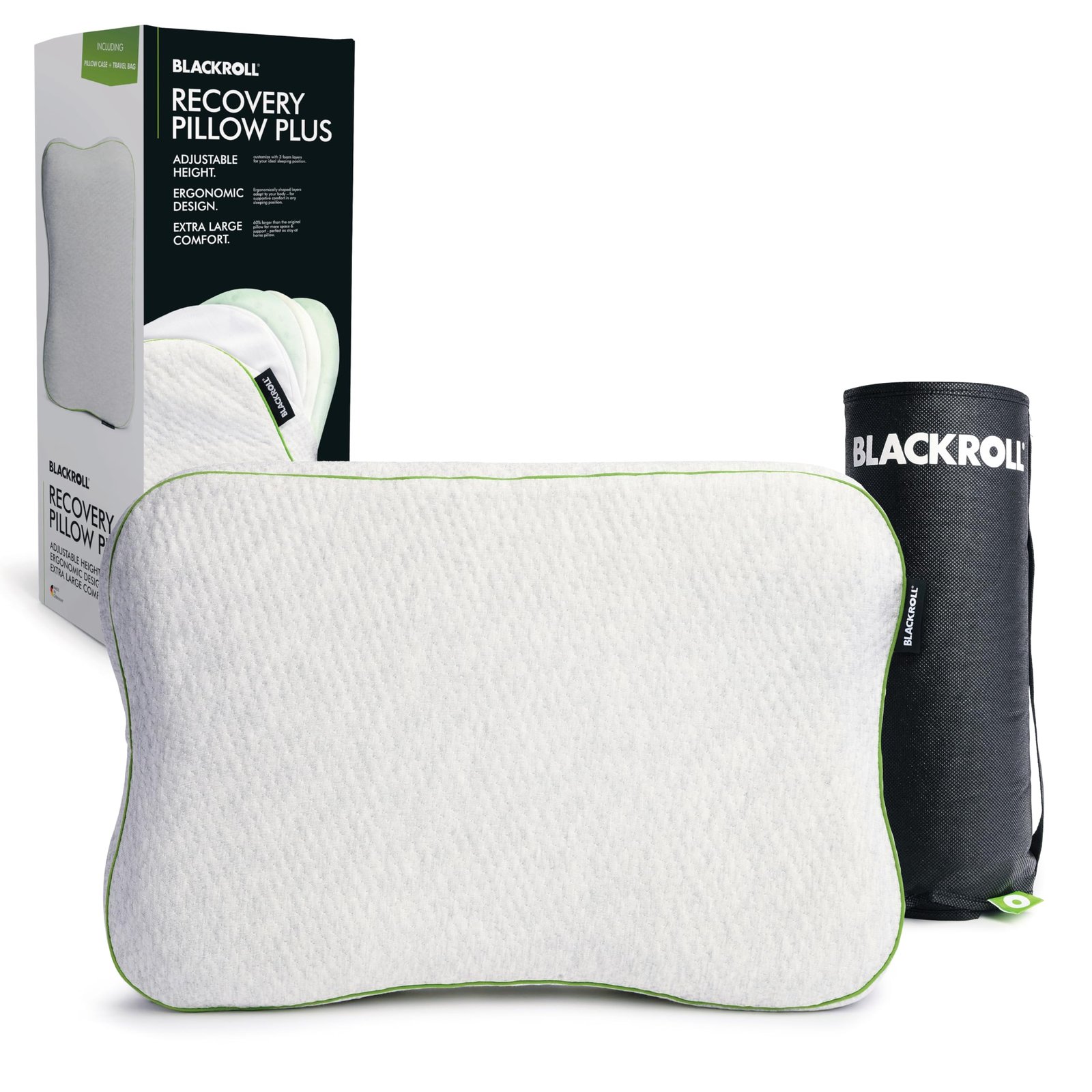81xZ0-XQhwL BLACKROLL® Recovery Pillow Plus – Ergonomisches Nackenkissen 60x40 – Bild 1